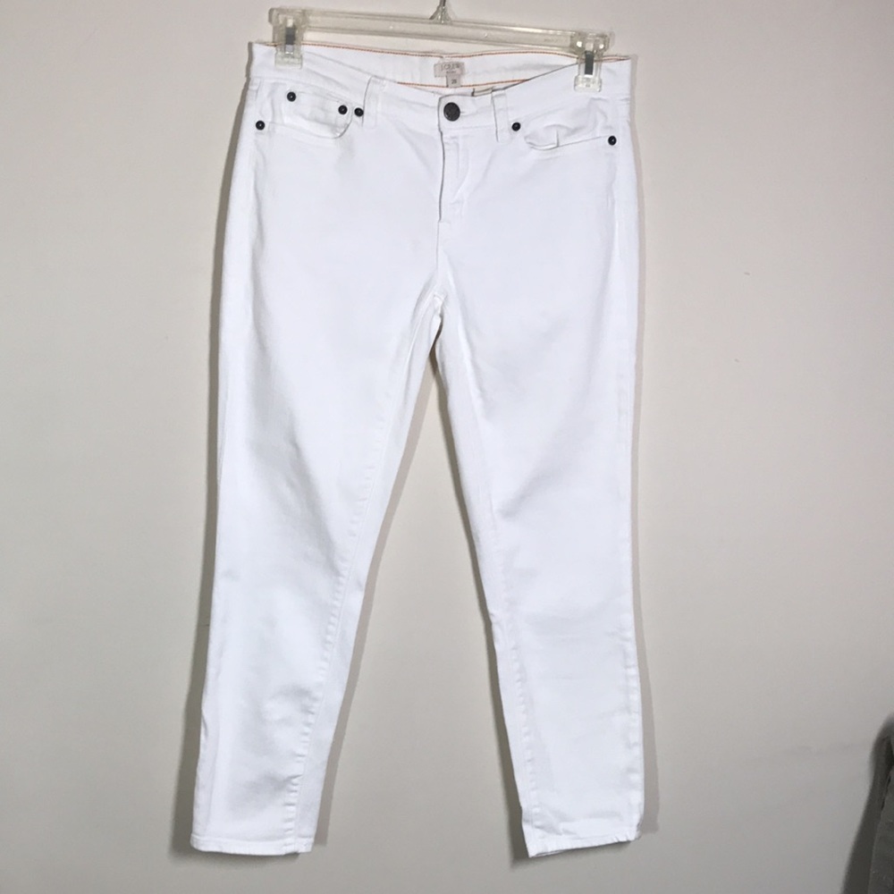 J. Crew 28 White Jeans Stretch